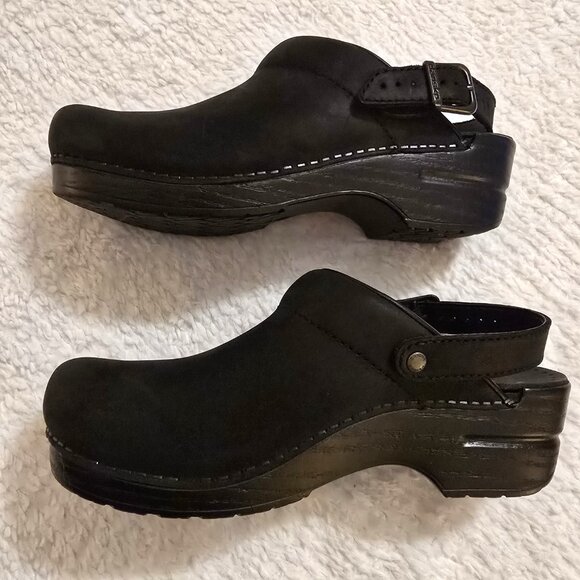 Dansko Black Slingback Clogs Size 38 NEW With Box - Picture 10 of 15